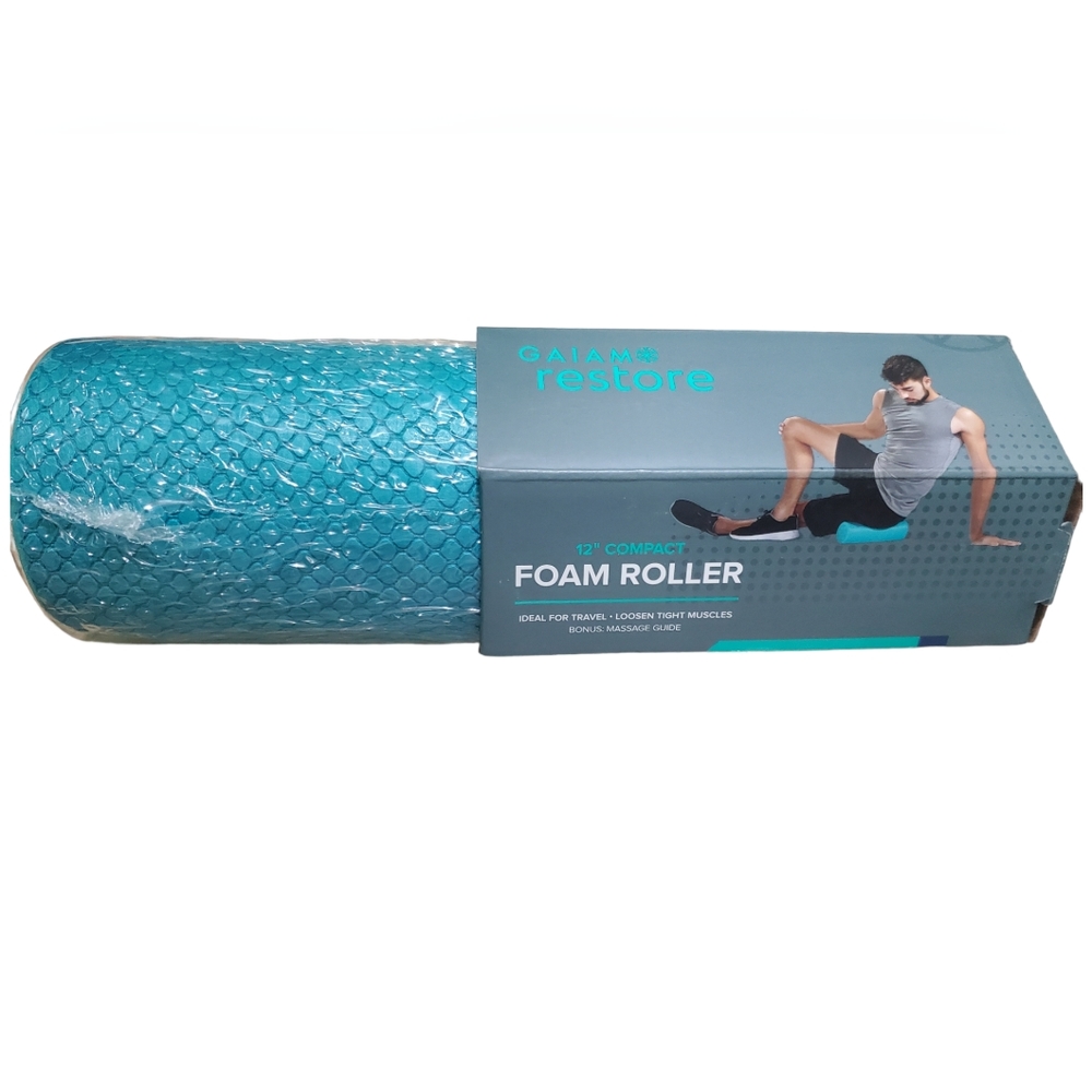 Gaiam Foam Roller Compact Size 12 in Stretch/ exercise/ workout